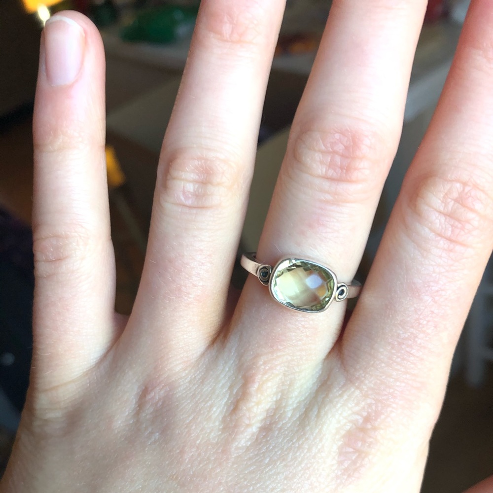 Green amethyst Pandora ring - size 8